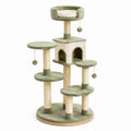 Árbol para gatos de madera y felpa verde 150 cm