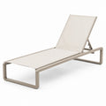 Tumbona de aluminio con tela de textilene beige