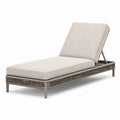Tumbona de aluminio y cuerda sintética beige 200x70x35 cm