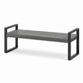 Banco de madera y metal gris 180x40x45 cm