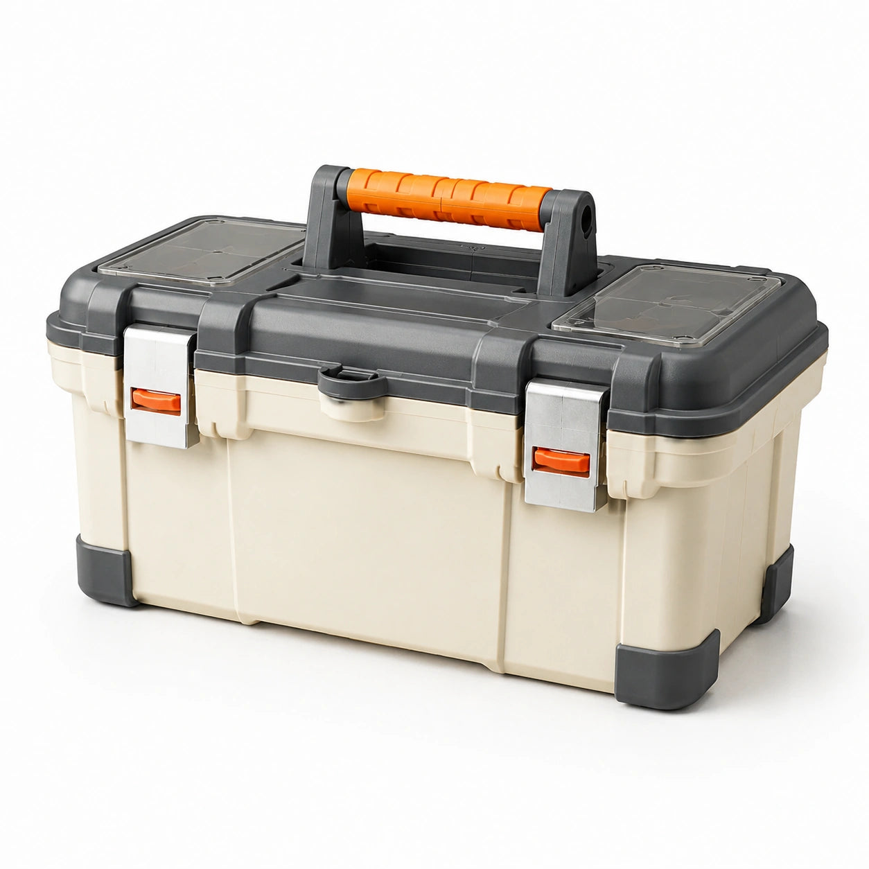 Caja de herramientas de polipropileno con cierre metálico 45x25x25 cm